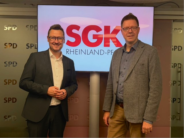 Markus Stein und SGK-Landesvorsitzender Marcus Heintel.